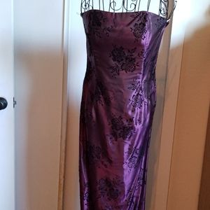 Jessica McClintock Strapless Embroidered Gown